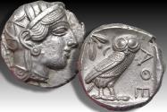 Ancient Coins - AR tetradrachm 454-404 B.C. Attica, Athens - beautiful high quality example of this iconic coin -