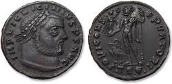 Ancient Coins - AE follis Licinius I, Thessalonica mint 5th officina (mintmark •TS•Є•) circa 312-313 A.D.