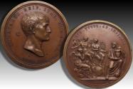 World Coins - 1800 A.D. Napoleon I Premier Consul: Commemorating the assassination attempts on his life - large 60mm original medal -