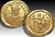 Ancient Coins - AV gold solidus Zeno, Constantinople mint 10th officina (I) 476-491 A.D.