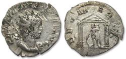 Ancient Coins - AR silver antoninianus Gallienus, Colonia Agrippinensis (Cologne) mint 258-259 A.D. - DEO MARTI