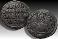 Ancient Coins - 27mm AE follis Leo VI the Wise, Constantinopolis mint 886-912 A.D.