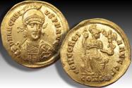 Ancient Coins - AV gold solidus Arcadius, Constantinople mint 397-402 A.D., officina Γ