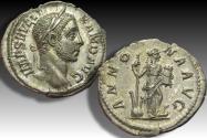 Ancient Coins - AR denarius Severus Alexander, Rome mint 228-231 A.D. - ANNONA AVG, near mint state! -