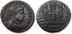 Ancient Coins - Constantine II Caesar AE follis, Lugdunum (Lyon) mint 330-332 A.D. - mintmark ⁕PLG -