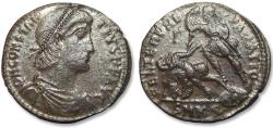Ancient Coins - AE 25mm maiorina / centenionalis Constantius II as Augustus, Cyzikus mint circa 348-351 A.D. - SMKS -