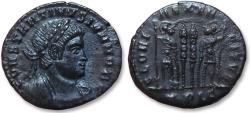 Ancient Coins - AE Follis / Nummus Constantine II as Caesar, Lugdunum (Lyon) mint - mintmark ⁕PLG -