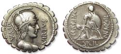 Ancient Coins - AR denarius AR denarius Mn. Aquillius, Rome mint 71 B.C. - nicely centered -