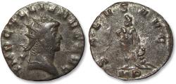 Ancient Coins - AE/BI silvered antoninianus Gallienus, Mediolanum (Milan) mint circa 266 A.D. - SALVS AVG, MP in exergue - scarcer issue
