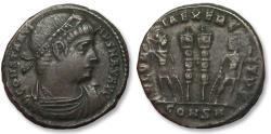 Ancient Coins - AE follis Constantine I The Great, Constantinople - GLORIA EXERCITVS, mintmark CONSH - circa 330-333 A.D.