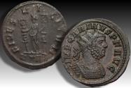 Ancient Coins - Silvered antoninianus Carinus as Augustus, Rome 5th officina circa 283-285 A.D. - FIDES MILITVM / KᴗAЄ - scarce mintmark