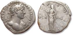 Ancient Coins - AR denarius Hadrian / Hadrianus, Rome mint circa 118 A.D. - P M TR P COS II / PIETAS - early coin