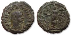 Ancient Coins - Billon Tetradrachm Carinus as Caesar, Egypt, Alexandria, dated RY 1 = AD 282-283 - Tyche standing left, holding rudder and cornucopiae