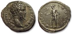 Ancient Coins - AR silver denarius Septimius Severus, Rome mint circa 200-201 A.D. - VIRT AVGG -