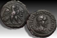 Ancient Coins - scarce & Ex Busso Peus 1988 - BI tetradrachm Trebonianus Gallus, Egypt, Alexandria dated RY 3 252-253 A.D.