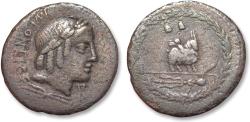 Ancient Coins - AR denarius Mn. Fonteius C.f., Rome 85 B.C.