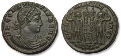 Ancient Coins - Follis Constans as Caesar, Siscia 333-337 A.D. - rare type with F L CONSTANTIS BEA C on obverse -