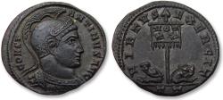 Ancient Coins - AE follis Constantine I The Great, Ticinum mint 319-320 A.D. - VIRTVS EXERCIT / TT -
