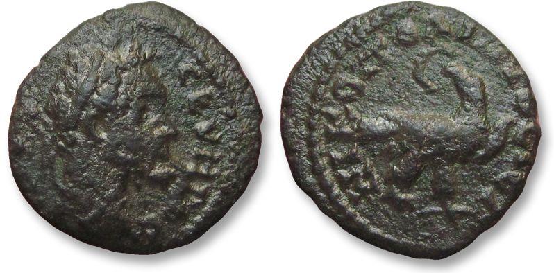 Ancient Coins - AE 16 (assarion) Septimius Severus, Moesia Inferior - Nikopolis ad Istrum 193-211 A.D -eagle-