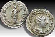 Ancient Coins - AR denarius Gordian III / Gordianus III, Rome circa 241 A.D. - DIANA LVCIFERA -