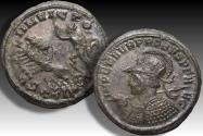 Ancient Coins - AE/BI silvered antoninianus Probus, Siscia 1st officina circa 277 A.D. - SOLI INVICTO / XXIP - scarcer busttype variety