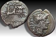 Ancient Coins - M. Porcius Laeca, Rome mint 125 B.C.