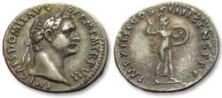 Ancient Coins - AR denarius Domitian / Domitianus, Rome 87 A.D. - IMP XIIII COS XIII CENS P P P, Minerva right -