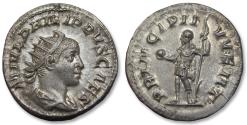 Ancient Coins - Silver antoninianus Philip II as CAESAR, Rome mint circa 244-246 A.D. - PRINCIPI IVVENT -