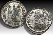 Ancient Coins - Silvered follis Constantine I The Great, Heraclea circa 316-317 A.D. - near full original silvering, rare as such !