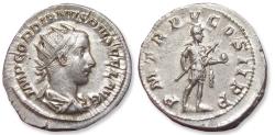 Ancient Coins - AR silver antoninianus Gordianus III / Gordian III, Rome mint circa 241-243 A.D. - P M TR P V COS II P P, Emperor right -