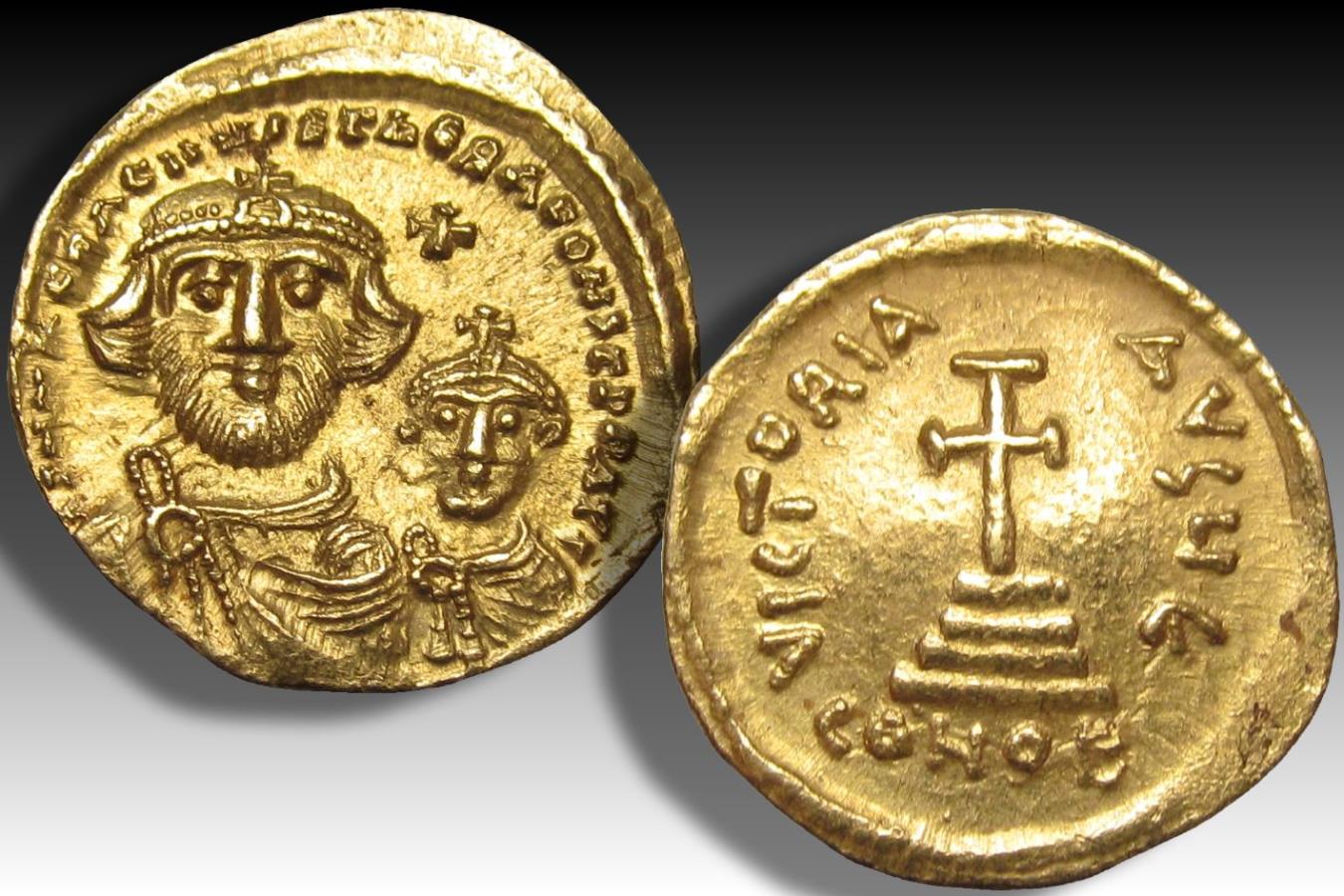 AV gold solidus Heraclius with Heraclius Constantine, Constantinople