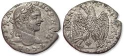 Ancient Coins - AR 26mm tetradrachm Caracalla, Syria, Laodicea ad Mare mint circa 215-217 A.D. - variety with star symbol -