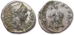 Ancient Coins - AR denarius Caracalla. Rome mint 206-210 A.D. - VOTA SVSCEPTA X, Caracalla sacrificing -