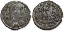Ancient Coins - AE 24mm maiorina / centenionalis Constantius II as Augustus, Thessalonica mint circa 348-351 A.D. - •TSЄ• -