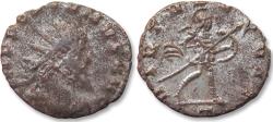 Ancient Coins - Silvered antoninianus Aureolus, Mediolanum (Milan) 3rd officina circa 268 A.D. - lots of original silvering remaining