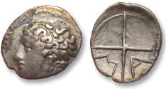 Ancient Coins - AR silver obol Gaul, Massalia circa 220-50 B.C. - tiny coin in great condition -