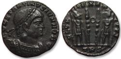 Ancient Coins - AE Follis / Nummus Constantine II as Caesar, Treveri (Trier) mint circa 330-335 A.D. - mintmark TRS + wreath in field-