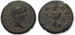 Ancient Coins - AE 18mm provincial coin Caracalla, Side, Pamphylia 198-217 A.D. - Athena walking left - unpublished type?