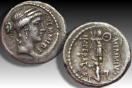 Ancient Coins - AR denarius C. Memmius C.f, Rome mint 56 B.C.