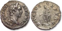 Ancient Coins - AR denarius Caracalla, Rome mint circa 206-210 A.D. - VOTA SVSCEPTA X, Caracalla sacrificing