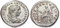 Ancient Coins - AR antoninianus Elagabalus, Rome mint circa 219 A.D. - FIDES EXERCITVS - scarce type in high quality