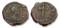 Ancient Coins - AE 11 mm minimus Honorius, Alexandria mint circa 404-406 A.D. - CONCORDIA AVG, ALEA - rare little coin