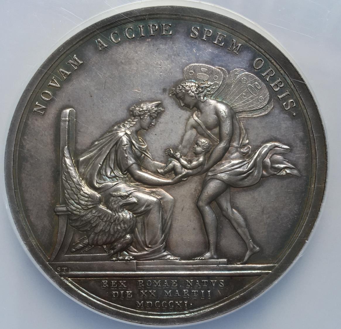 NAPOLEON 左右LIBBRA2 Napoleon Bonaparte 1811 A.D.: 49mm SILVER medal on the birth
