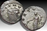 Ancient Coins - Silvered antoninianus Gallienus, Rome mint 2nd officina circa 265 A.D. - FORTVNA REDVX with II in field - rare