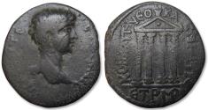 Ancient Coins - AE 31mm Geta as Caesar, Pontus Neocaesarea 198-209 A.D. - large temple reverse -