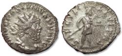 Ancient Coins - BI silvered antoninianus Postumus, Treveri or Cologne mint circa 266-267 A.D. - SAECVLI FELICITAS -
