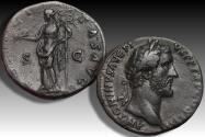 Ancient Coins - 31mm AE sestertius Antoninus Pius, Rome mint circa 147 A.D. - FELICITAS AVG -