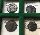 Ancient Coins - Group of 4x antoniniani Claudius Cothicus 268-270 A.D., from old German collection w tickets