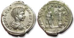 Ancient Coins - AR denarius Geta as Caesar, Rome mint circa 201-202 A.D.  - PRINC IVVENTVTIS reverse -