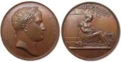 World Coins - Napoleonic Wars: original 40mm Bronze medal 1810, Commemorating orphans of the Légion d'Honneur